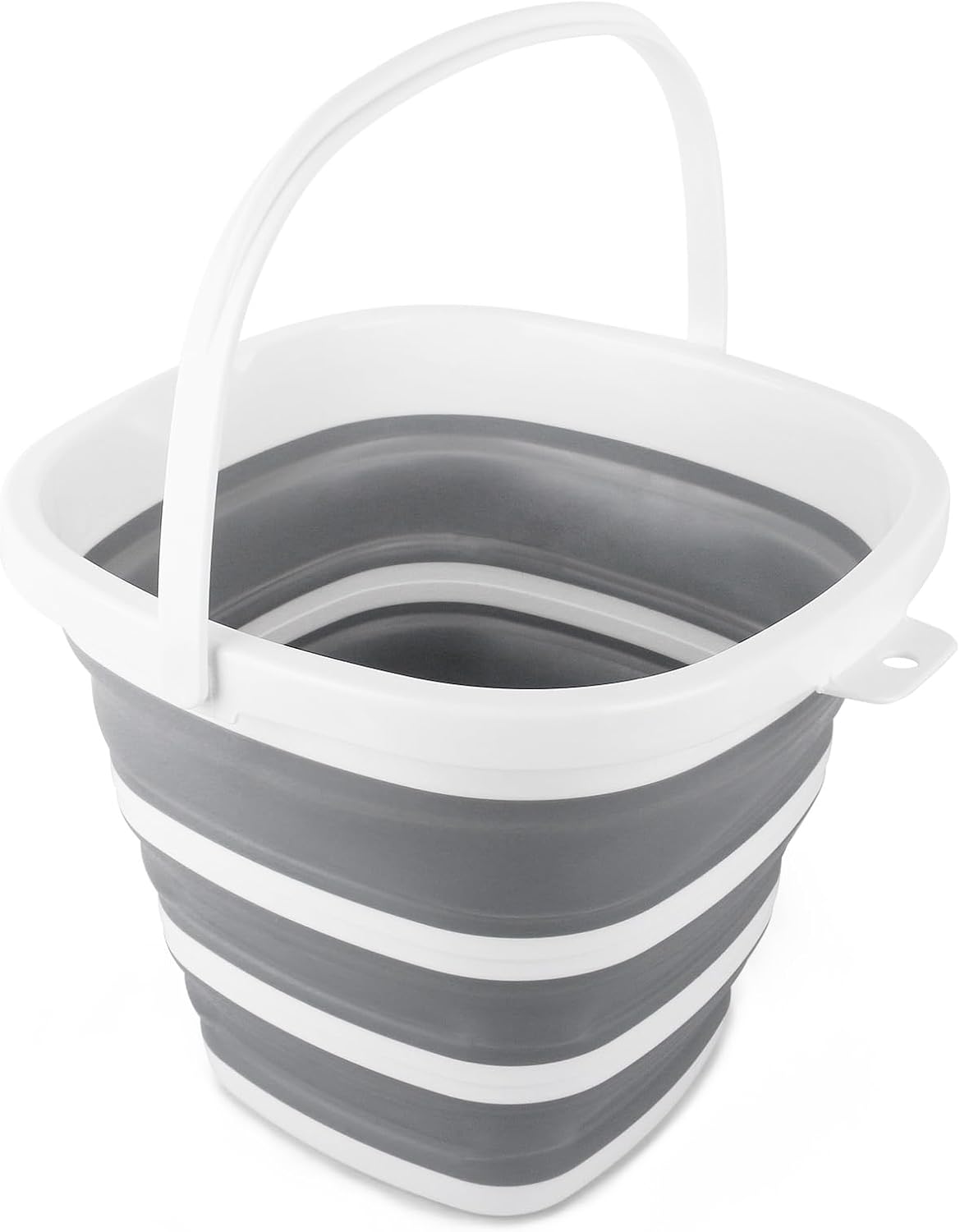 10L Collapsible Bucket for Cleaning, Portable Ice Bucket Water Pail for Space Saving, Foldable Sand Buckets with Handles for House Bathroom, Plastic Tub Sink Camping Wash Basin RV Essentials