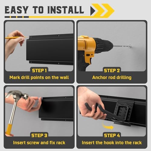 64" garage wall tool organizer, 900 lbs heavy, front angle view