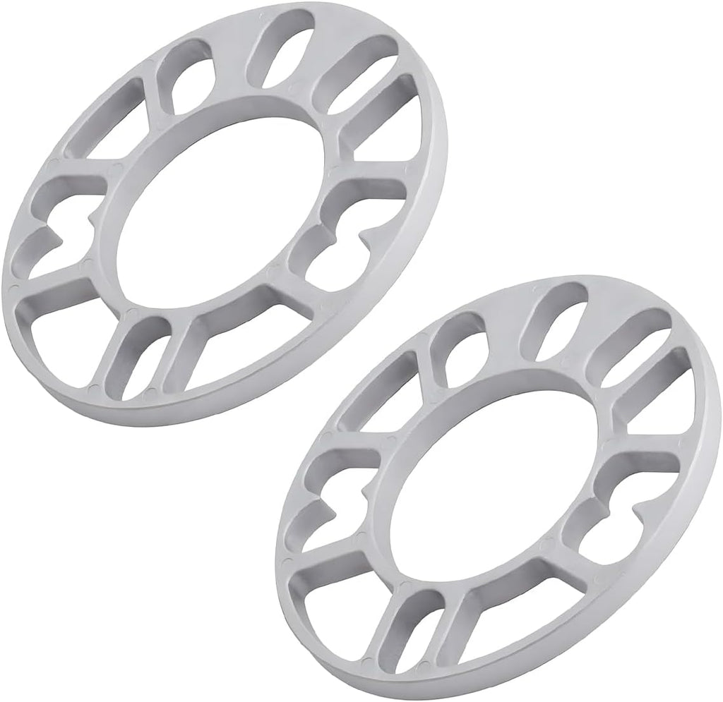 YoRise 2PCS 10 mm Car Wheel Spacers, PCD 100-120mm Aluminum Alloy Hub Centric Wheel Spacer for 4 & 5 Lug, Universal Car Tire Accessory for 4X100, 4X114.3, 5x108, 5x112, 5x120 Bolt Pattern(10MM)