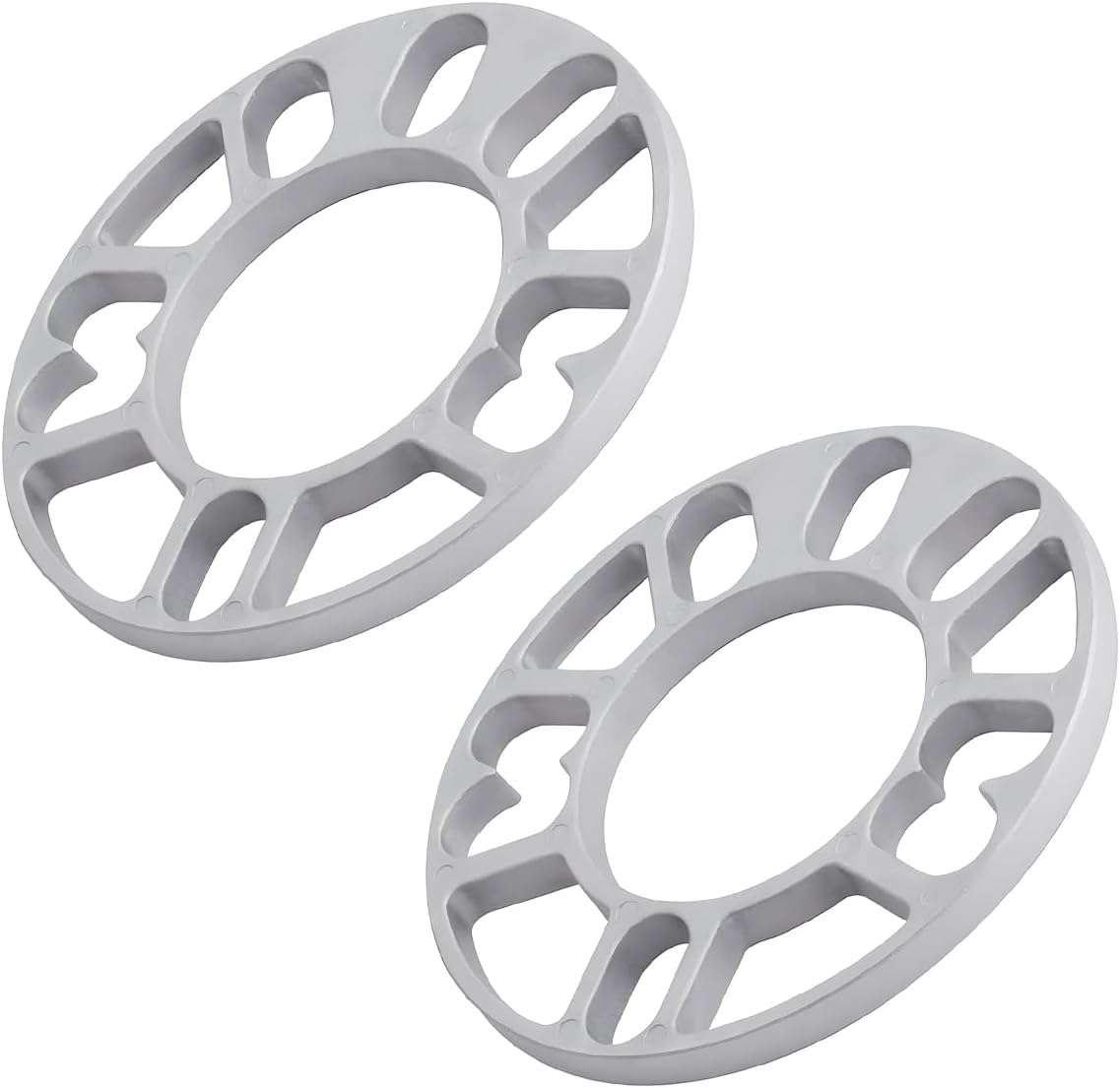 YoRise 2PCS 10 mm Car Wheel Spacers, PCD 100-120mm Aluminum Alloy Hub Centric Wheel Spacer for 4 & 5 Lug, Universal Car Tire Accessory for 4X100, 4X114.3, 5x108, 5x112, 5x120 Bolt Pattern(10MM)