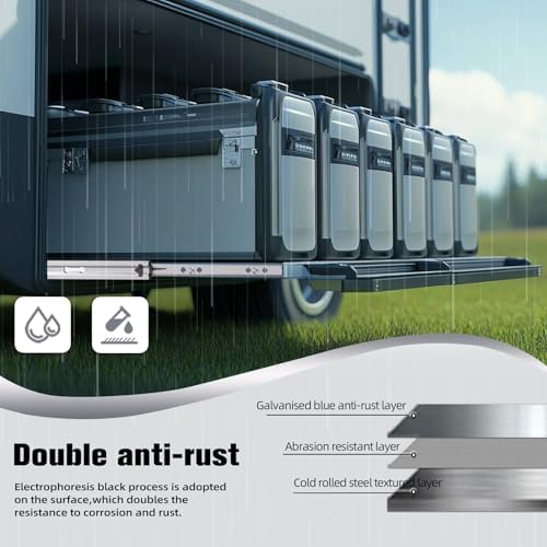 1 pair 260 lbs heavy duty drawer slides, close-up detail