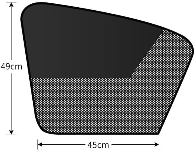 2Pcs Car Window Sun Shade Mesh Screen Magnetic, Car Camping Window Cover UV Protection Privacy Blackout Side Window Screen for Camping Travel SUV Truck Car Camping Accessories Foldable Portable