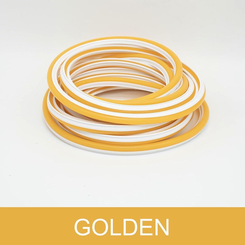 6mm Silicone Neon Strip Tube - Soft Bendable Light Channel, 3 Meters,1pcs | Golden
