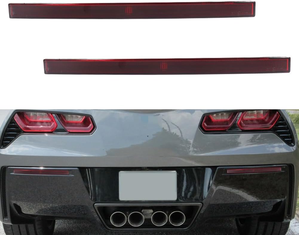 Red Lens For 2014 2015 2016 2017 2018 2019 Chevrolet Chevy Corvette C7 Reflector Tail Light Housings 22813423, 23370176 84031887