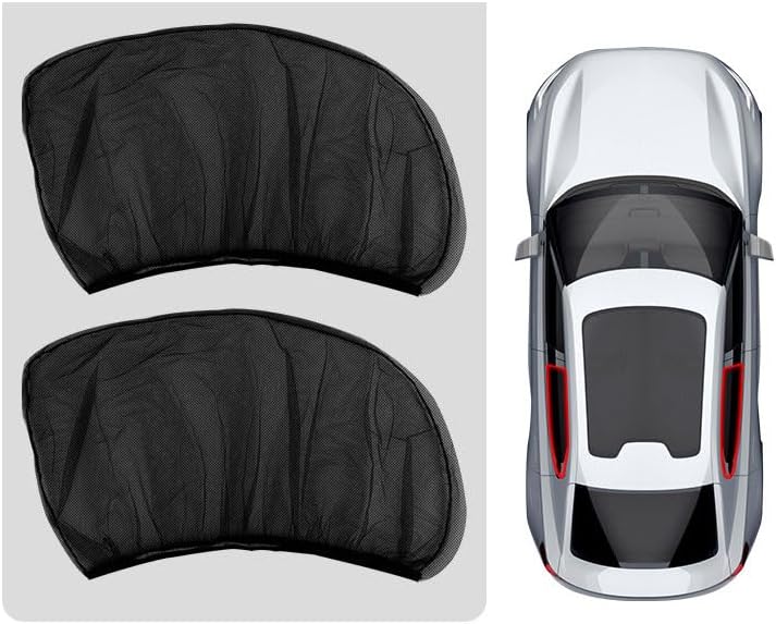 2/4pcs Car Front Window Screen Mesh, Suitable for Camping, Travel, UV-Protection, Breathable Mesh Car Window Sunshade for SUV Cars