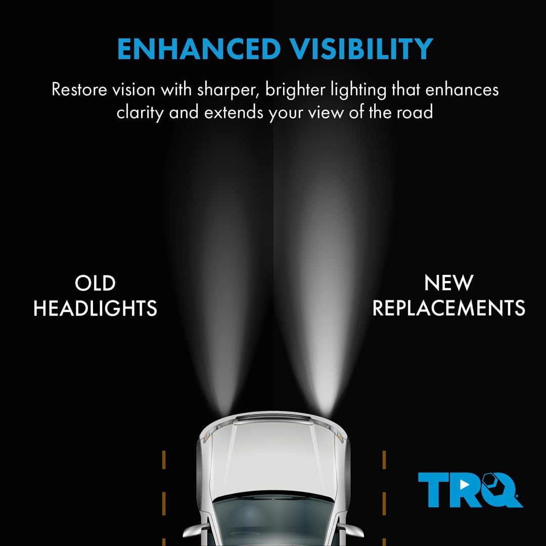 TRQ Driver and Passenger Side Headlight Assembly 2 Piece Set Sealed Beam Compatible with 99-10 Ford F250 F350 Super Duty 96-18 Chevrolet Express 1500 2500 3500 99-18 GMC Savana 1500 2500 3500