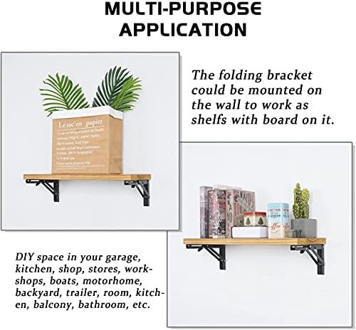 folding shelf brackets - 20 inch 4 pcs on a desk or shelf