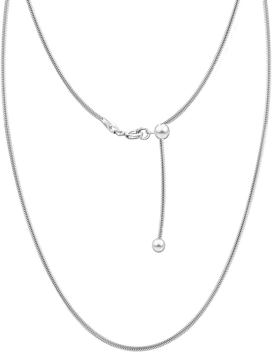 lecalla 925 sterling silver italian jewelry adjustable chain, main product view