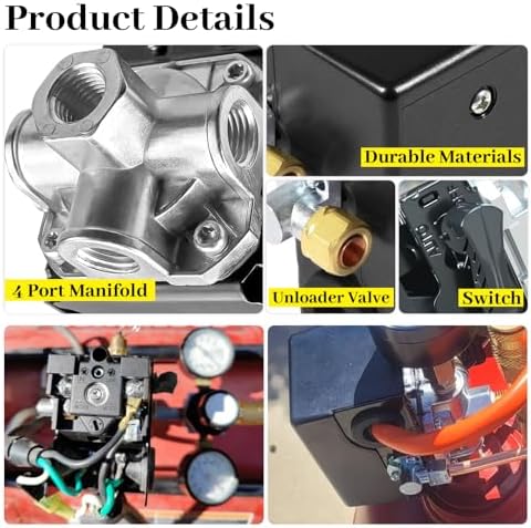 23474570 pressure switch two stage compressor 5-7.5 hp, side view