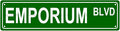 EMPORIUM BLVD Space Metal Tin Street Sign Bar Cafe Garage Cave Home Room Wall by Unknown