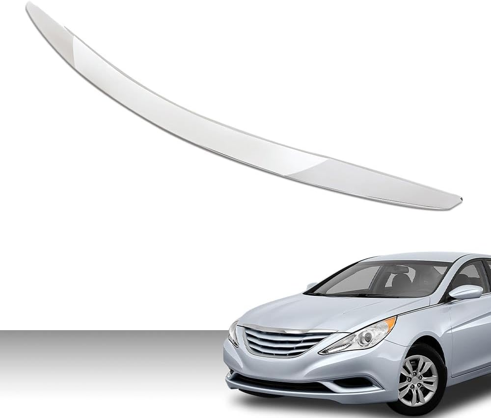 PIT66 Front Grille Hood Moulding Fit Hyun.dai Sonata 2011-2013 Chrome Trim | Grill Fit Hyun.dai Sonata GL, GLS, Limited, SE (2011-2013) and 2.0T, 2.0T Limited (2011-2012). Replaces 863553S101, HY1235101