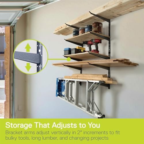 delta heavy duty lumber storage rack cycle, holds showing dimensions