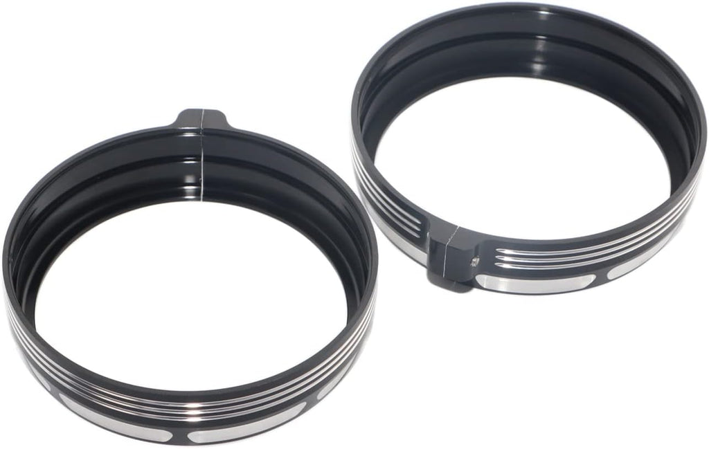4.5" Fog Passing Light Trim Burst Collection Trim Ring Cover 4 1/2" Auxiliary Lamps Metal For Harley Touring Street Electra Glide Road King 1996-2023