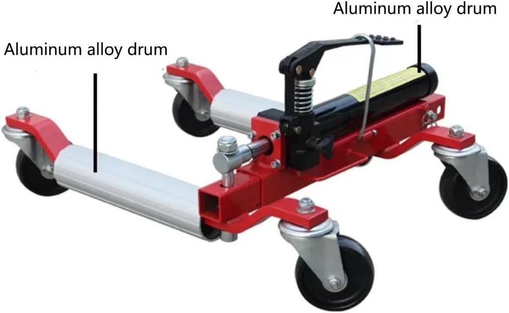 Car Mover Cart Moving Cars Car Dolly Tow 12" go Jacks Aluminum Mover Roller,Red 4pcs,Red 4pcs