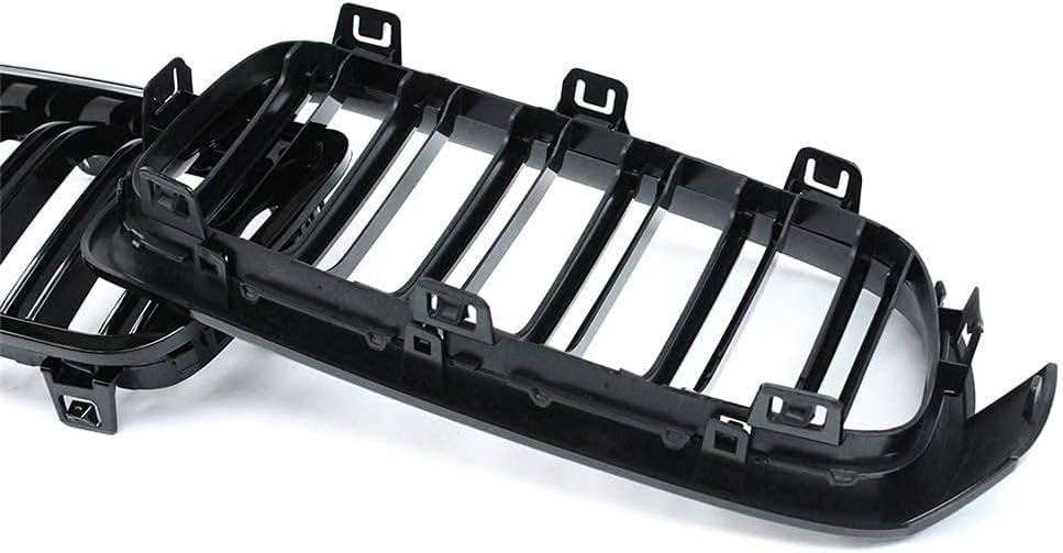 F30 Grill - Front Kidney Grille Black Grill for 2012-2018 BMW 3 Series F30 F31 320i 328i 328d 330e 330i 335i 340i 328i (Gloss Black-Double Slats)