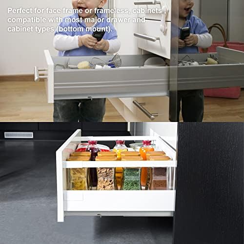 lontan 21 inch undermount soft close drawer slides, view 9