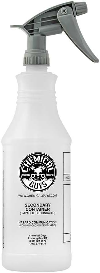 Chemical Guys ACC_130 Professional Chemical Guys Chemical Resistant Heavy Duty Bottle and Sprayer, 32 oz