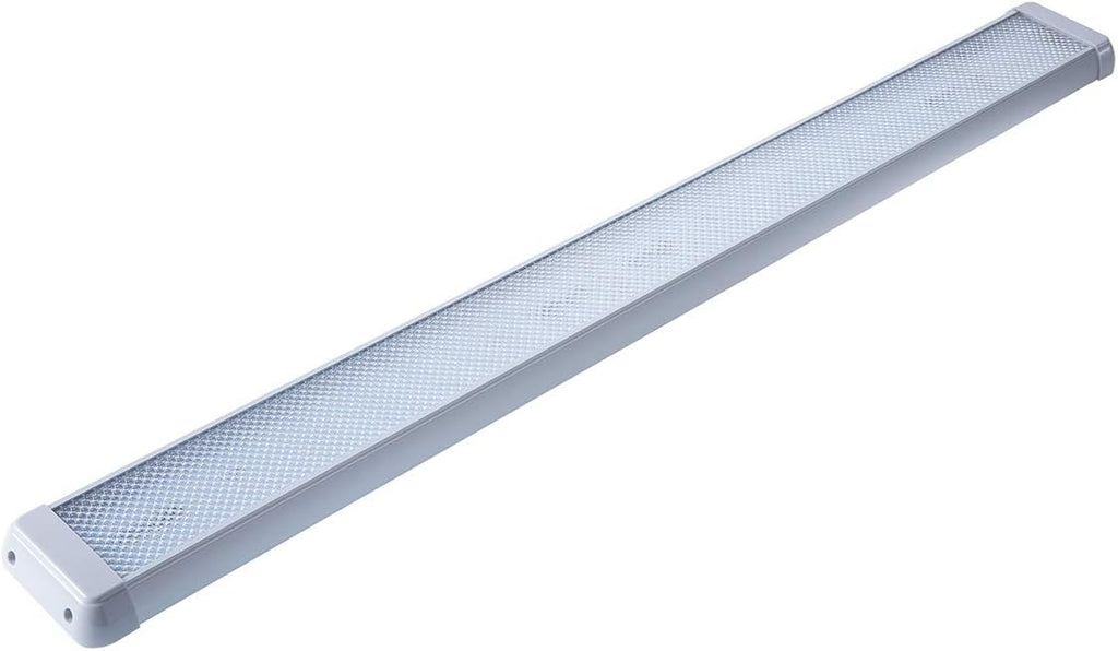 Raycharm RV Enclosed Trailer Interior LED Light Fixture, 37.8" x 3.9" Aluminum Housing, 6000K Cool-White Large Spaces Illuminating, High-Output Low Ampere Draw, On/Off Rocker Switch 12V-24V DC, 1-Pack