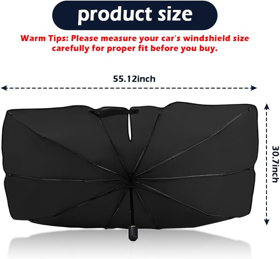 Car Windshield Sun Shade,Foldable Car Shade Umbrella for Blocking Sunlight & Insulating Heat,Portable Windshield Cover Sun Shades Cars Interior Accessories for Cars SUVs