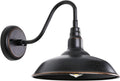 Gooseneck Outdoor Light Fixture, Bronze Porch Lighting, Gooseneck Wall Sconce