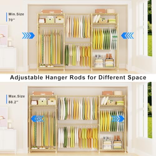 ulif e1 heavy duty closet garment rack, 6, close-up detail