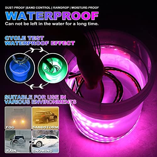12pcs Motorcycle LED Underglow Kits,16 Million Colors A PP Control RGB Motorcycle LED Lights Sync to Music Waterproof DC12V.