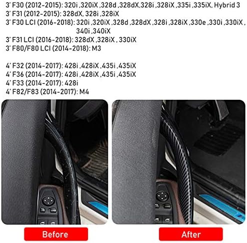 Jaronx 2PCS Door Handle Covers Compatible with BMW 3/4 Series Driver Side & Passenger Side Door Pull Handle Covers (Compatible with BMW 320i,328i,330i,335i F30/F31 and 428i,435i F32/F36)(Carbon Fiber)