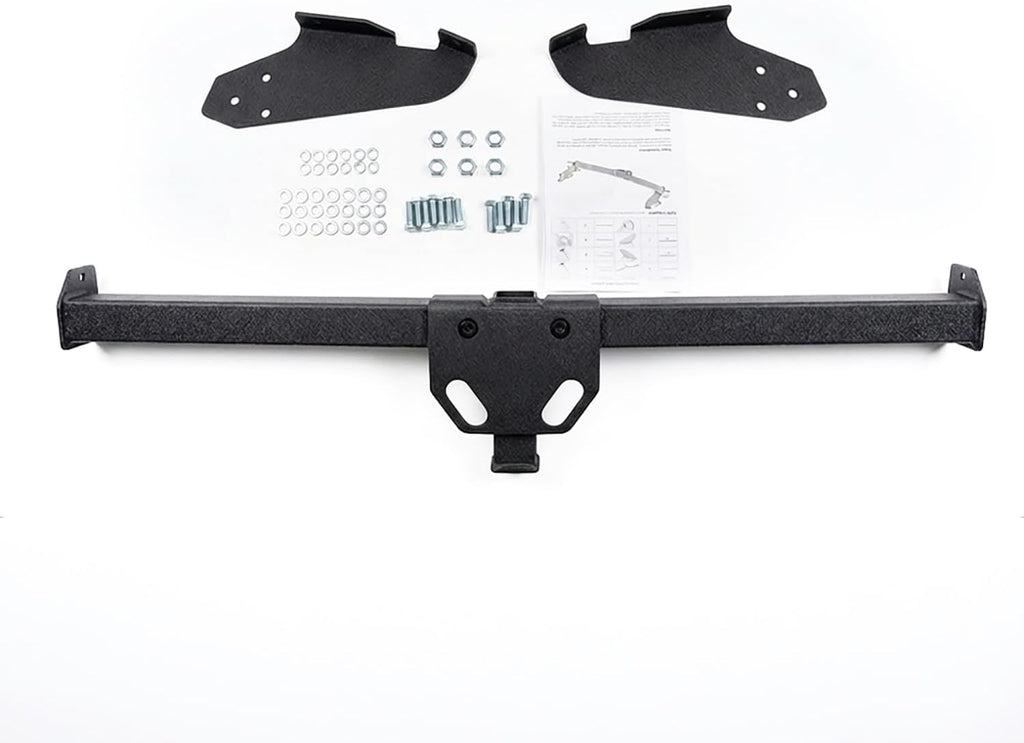 Class 3 Black 2 Inch Receiver Tube Rear Bumper Trailer Tow Hitch