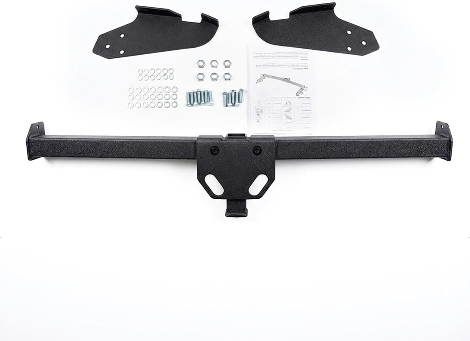 Class 3 Black 2 Inch Receiver Tube Rear Bumper Trailer Tow Hitch