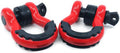 GA GearAmerica Heavy Duty D-Ring Shackles 58,000 lbs Capacity - Tow Shackle, 7/8" Pin & Washers - Securely Connect Tow Strap or Winch Rope for Off Road Recovery (Red, 2 Pack) - D Ring