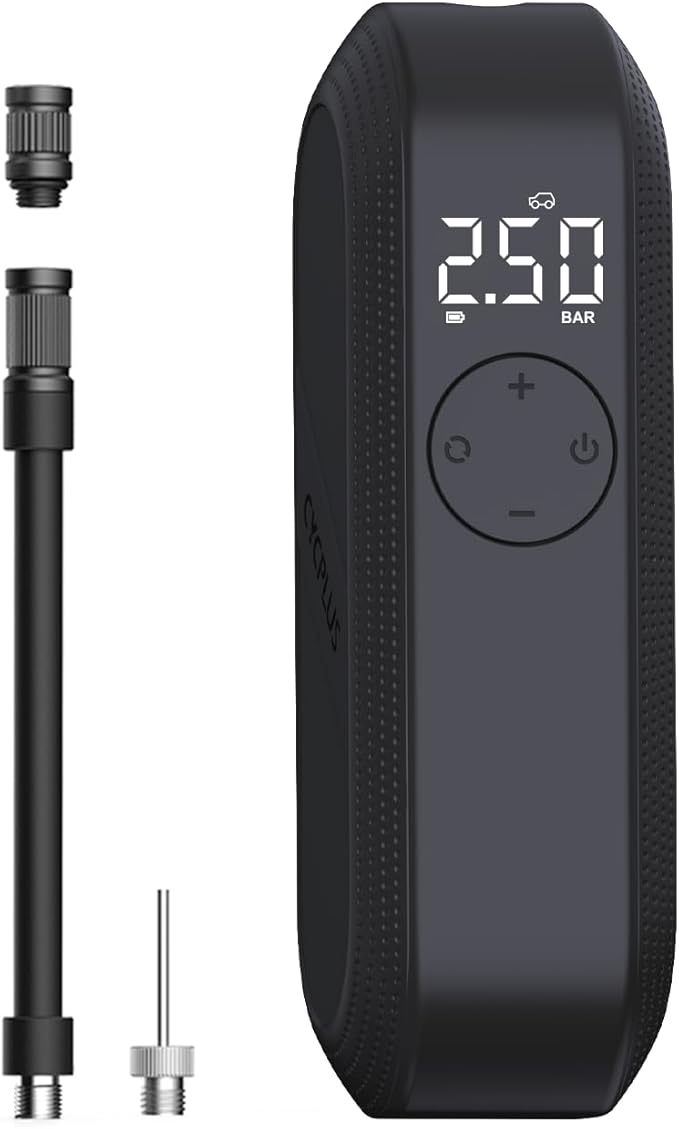 CYCPLUS Electric Air Compressor Bicycle Pump Car Tire Inflator, 150 PSI by CYCPLUS