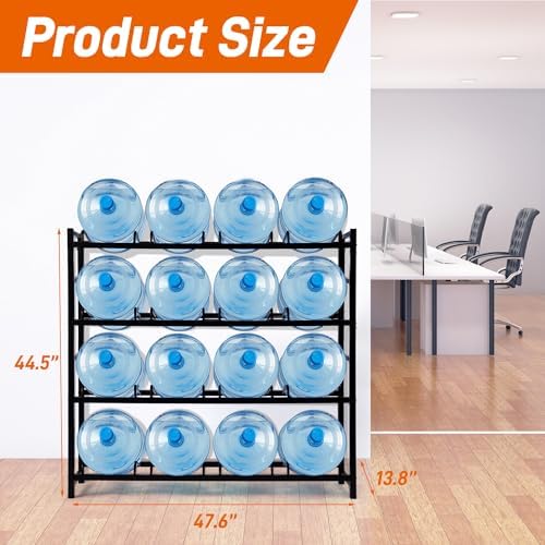 16-tray water cooler jug rack - heavy duty, close-up detail