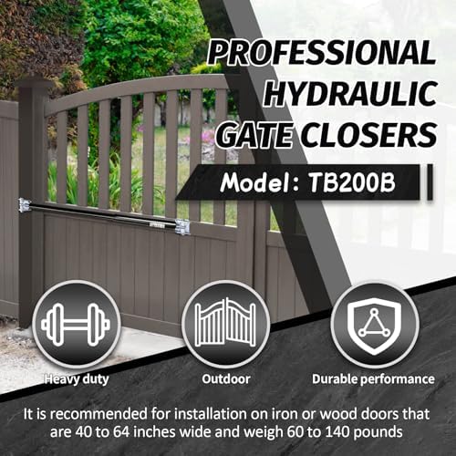 tb200 hydraulic gate closer, durable automatic gate closer shown in use