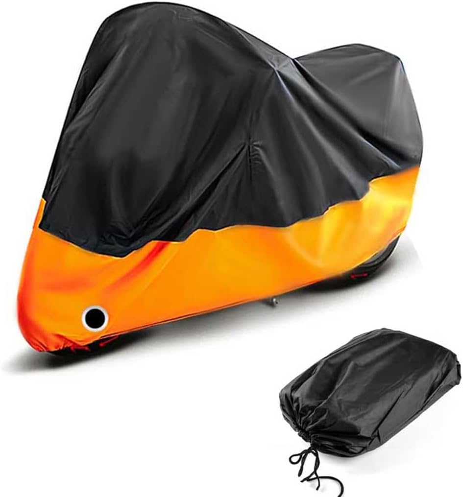 Motorcycle Cover for Ducati Panigale V2 2020-2024 2025 Protection from Sun Rain Durable Waterproof Outdoor Moped Cover Breathable Protection Accessories Blackorange