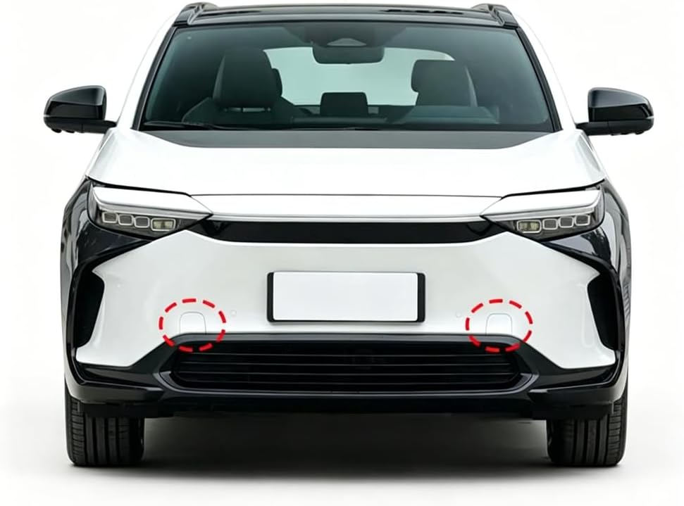 Car Front Bumper Tow Hook Cap Lid Trailer Eye Cover for Toyota BZ4X 2022 2023 2024 Left Right Accessories Bumper Trim Cover(Unpainted,Left)