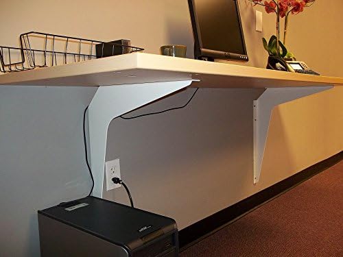 one pair workstation heavy-duty reversible brackets 1000lb. load, side view