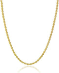 14k solid yellow gold rope chain necklace for, main product view