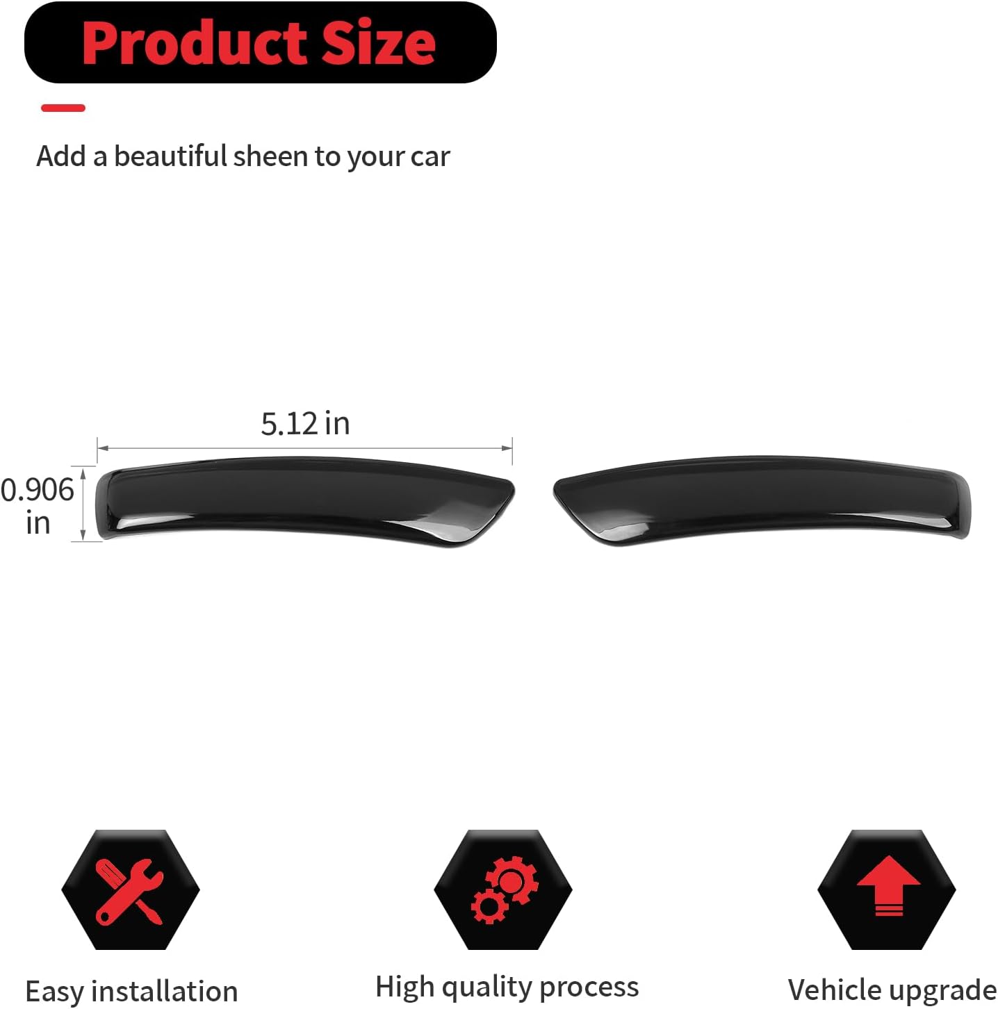 RT-TCZ Smoked Black Rearview Mirror Turn Signal Light Cover Trim Decoration Exterior Accessories for Jeep Grand Cherokee 2011-2020,for Dodge Durango 2011-2016