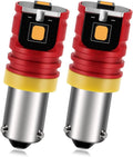 Ruiandsion BAX9S Yellow LED Bulbs 2-Pack, Fits H6W 64132 38161, 10-30V for Instrument Panel, Gauge Cluster, Parking City & Dashboard Courtesy Lights