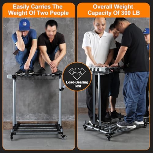 garden tool storage rack with wheels heavy-duty organizer, package contents