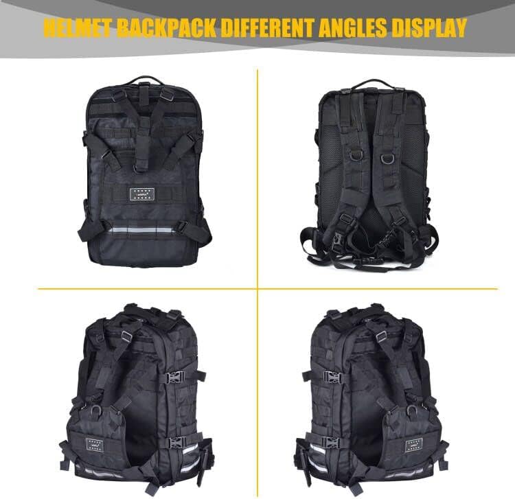 Large Capacity Motorcycle Helmet Backpack, Waterproof Motorcycle Backpack for Men Riding Hiking Cycling Backpack