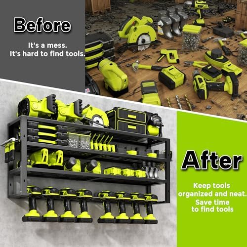 large power tool organizer wall mount,4 layers 8, view 9