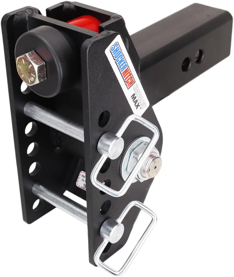 Shocker Impact Max Sway Control Cushion Combo Ball Hitch Fits 2-1/2" Hitch & Has Chrome Combo 2" & 2-5/16" Balls - 20,000 lbs