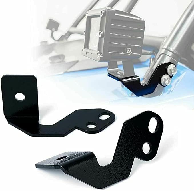 UTV Pod Light Brackets LED A-Pillar Light Mount for Polaris RZR XP 1000/RZR 900/800 Rust-Proof Cube Metal Side Mounting Bracket (2 Pack)