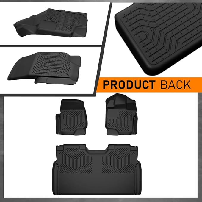 G-PLUS Floor Mats Fit for Ford F150 2015-2025 Super Crew w/o Fold Flat Storage - Image 8