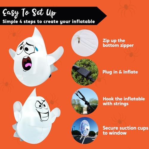 Joiedomi 2 Pcs Halloween Inflatables Outdoor Decorations, Halloween Blow Ups ...