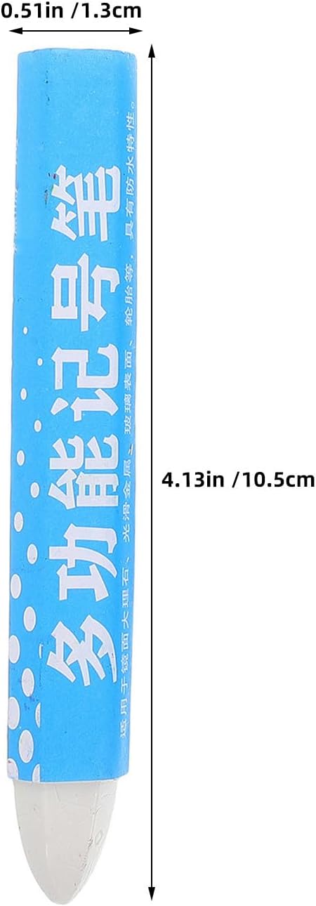 8pcs White Tire Marker Pens Wax-based Material, Grease Resistant and Comfortable Grip, High Visibility for Tire Shops and Garages, for Marking Conveyor Belts and Fabric