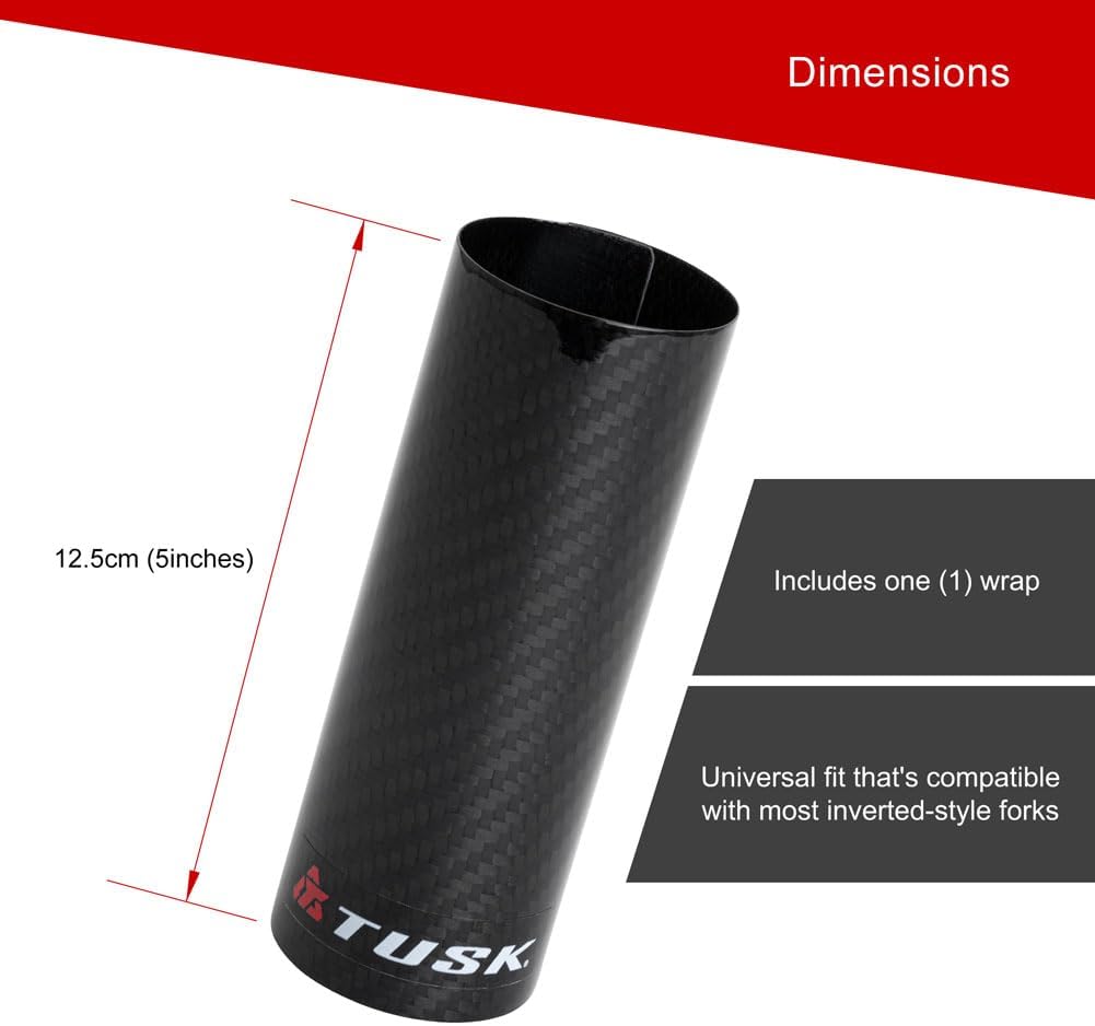 Tusk Carbon Fiber Registration Fork Wrap for Motorcycles with Inverted Style Forks Compatible with KTM HONDA YAMAHA KAWASAKI HUSQVARNA BETA GASGAS SHERCO SUZUKI