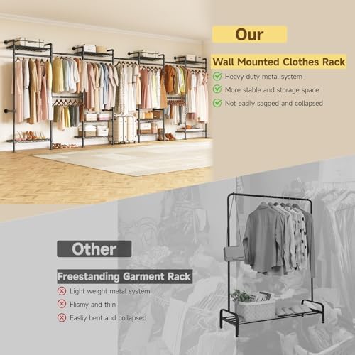 onbrill l7 wall mounted industrial pipe clothing rack on a desk or shelf
