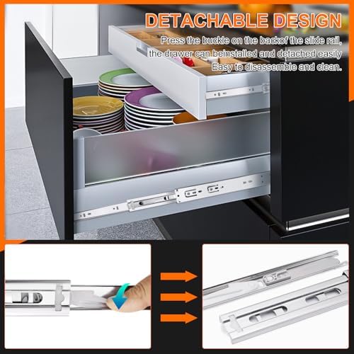 10 inch drawer slides 6 pairs (12pcs) soft showing dimensions